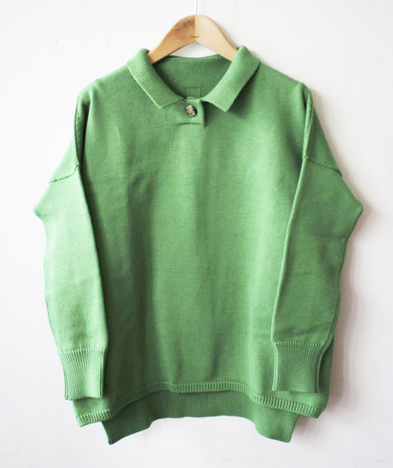 ポロ襟プルオーバー